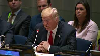 Trump addresses delegates at UN narcotics event