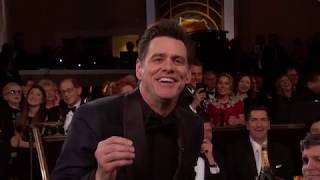 Jim carrey escorted out of the Golden globes by security 😂