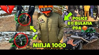 @aalyanvlogs1299 ki bike tood di Hotel walo ne #jannustuntz #aalyanvlogs #zx10r @Jannu stuntz vlogs