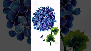 Painting HYDRANGEA with Stunning Detail #Shorts #art #painting