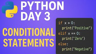 Learn Python | Day 3 | Conditional Statements