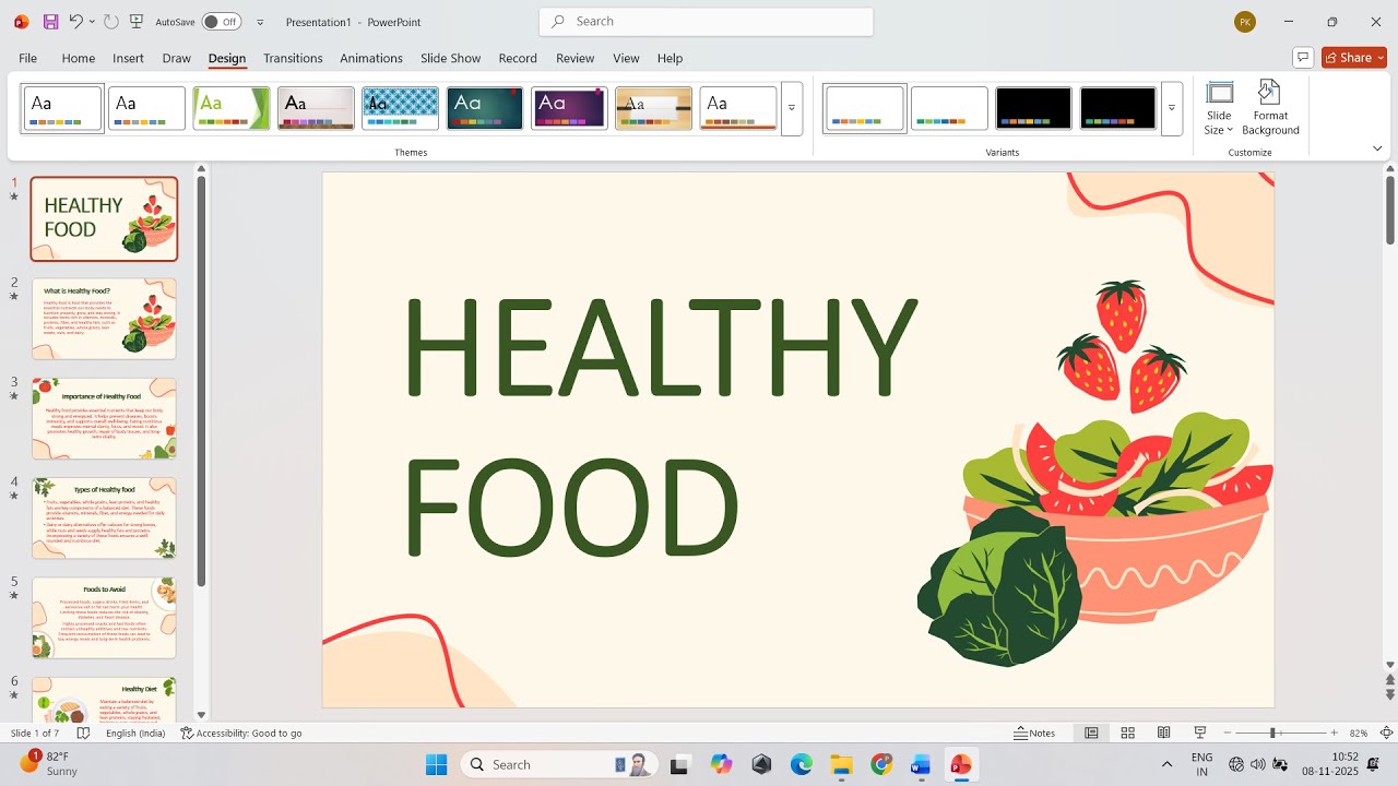 How To Make A Powerpoint Presentation On Healthy Food рџґ Healthy Food
