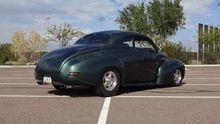 1940 Mercury Merc 2 Door Coupe Custom in Green \u0026 Engine Sound on My Car Story with Lou Costabile