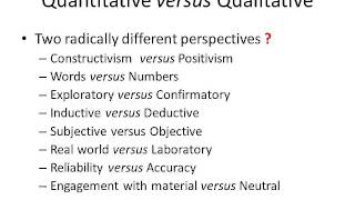 Rethinking the Opposition Between Qualitative & Quantitative Research