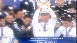 Real Madrid celebration UEFA Super Cup 2014