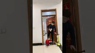 Cute Baby Was Kicked Out After Disturbing Dad's Rest #funny #cute #baby #comedy #funnybaby #cutebaby