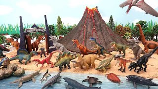 DIY Volcano Island With Jurassic World-2 Dinosaurs! T-Rex, Indominus, BLUE Battle Dino Video