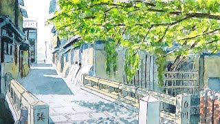 京都・祇園・巽橋　(透明水彩風景画)　Tatsumibashi Gion Kyoto 【Watercolor】