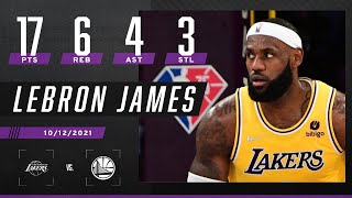 LeBron James records 17-6-4-3 for Lakers vs. Warriors