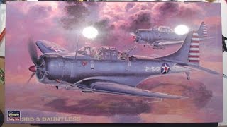 Hasegawa SBD 3 Dauntless Outboxing