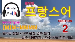 프랑스어 회화 [Section 2] Type [M]M-MMMM / 원어민 발음 / 짧고 쉬운 프랑스어 500문장 연속 듣기