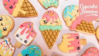 Cute Kawaii Ice Cream Cookie Recipe with Juliet Sear | Cupcake Jemma