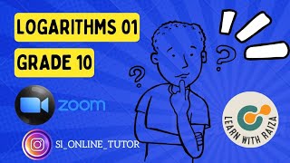 Grade 10|Logarithms-01|Session 01|English Medium |Learn with Raiza