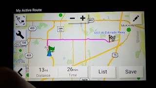 Set alternate start location for navigation route, Garmin DriveSmart 66