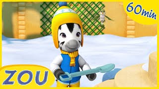 Les Aventures Glacées de Zou : Construis des Igloos et Bien Plus ! ❄️🏰 | ZOU en Français 🦓