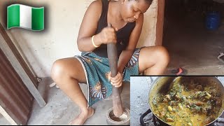 African village life#cooking achara soup with fufu for lunch in igboland/how to cook achara soup