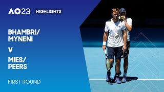 Bhambri/Myneni v Mies/Peers Highlights | Australian Open 2023 First Round