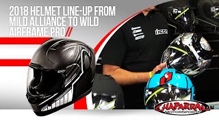 Icon Motorsports 2018 Helmet Line-up from Mild Alliance to Wild Airframe Pro