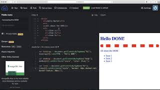 Accessing the DOM