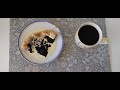 Afternoon Coffe suggestion. A mug with black Coffe and a pie in semi- prefabricated dough.