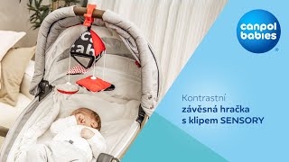 SENZORICKÉ-HRAČKY - Kontrastní závěsná hračka s klipem - Sensory Toys 💕