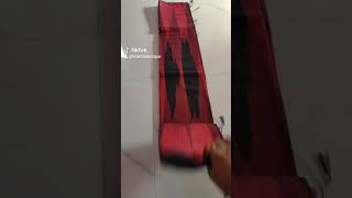 Handloom saree # RED BLACK IKKAT HANDLOOM SAREE