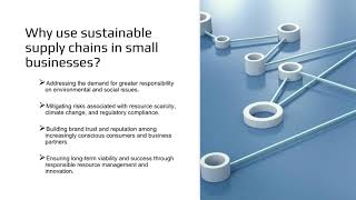 4. Supply Chain Management - 1  Sustainable chain management