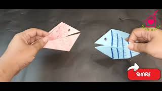 Easy moving paper fish toy- কাগজের খেলনা- কাগজ দিয়ে খেলনা তৈরি-how to make fish toy with paper