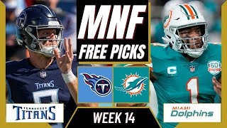 Monday Night Football Picks (NFL Week 14) TITANS vs. DOLPHINS | MNF Parlay Picks