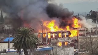 Fire Destroys Mini Mall In Madera