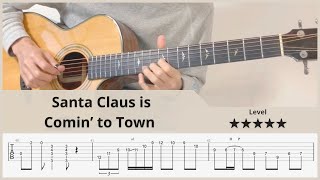 【TAB】Santa Claus is Comin’ to Town - Fingerstyle Guitar - ソロギター【タブ】