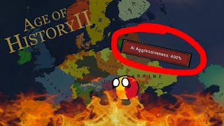 Playing with 400% AI Aggressiveness be like | Age of History II | Diamek