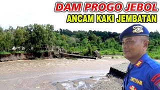 DAM JEBOL...!! POHON AMBLAS DITELAN PUSARAN AIR MASUK BAWAH DAM SRANDAKAN