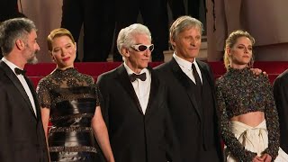 Cannes: Cast and crew of 'Crimes of the Future' by David Cronenberg walk the red carpet | AFP