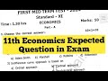 11th Economics First Midterm Question Paper 2024/11th Economics Expected Question 2024