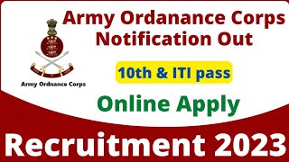 AOC recruitment 2023 | AOC New Notification out- Pankaj Kumar ITI