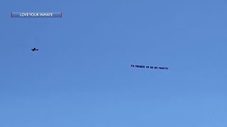 Banner flies over Lompoc prison to show support for inmates