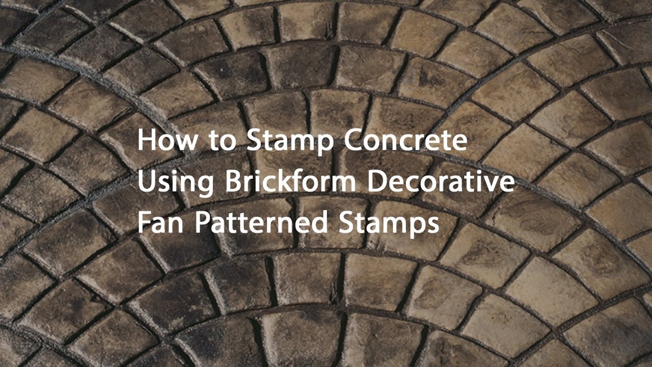 How To Stamp Concrete Using Brickform Decorative Fan Patterns - YouTube