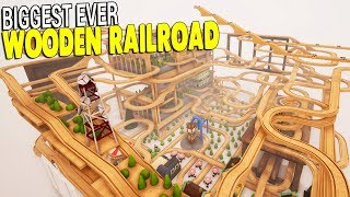 BIGGEST Wooden Railway, Crazy Train Jump | Tracks - Model Railway Gameplay
