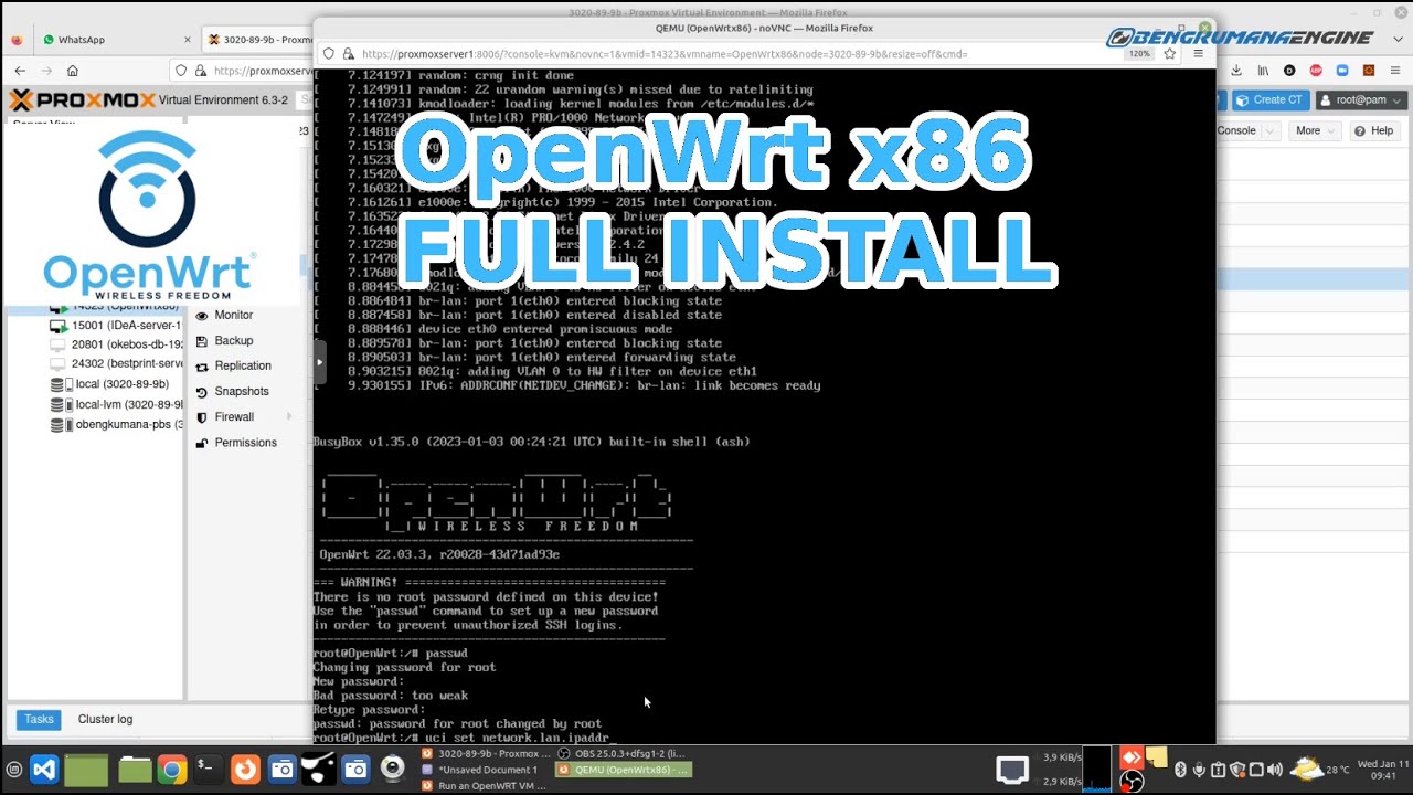 OpenWrt - Proxmox Full Install OpenWrt X86 - YouTube