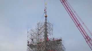 New spire revealed at Notre Dame in Paris