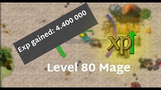 Tibia insane hunting spawn 4kk Exp/H from 80.  | Low level mage guide.