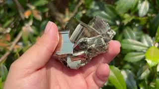 Natural AAA Quality Pyrite Crystal Cluster Cubic Mineral Specimen #RMI628