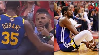 Drake Reacts To Kevin Durant Injury! | Warriors vs. Raptors Game 5 NBA Finals