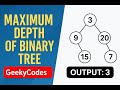 Maximum Depth of Binary Tree | LeetCode Easy Python Solution Explained