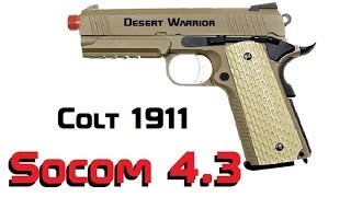 WE Colt 1911 | Socom 4.3 Desert Warrior | AIRSOFT GUN REVIEW