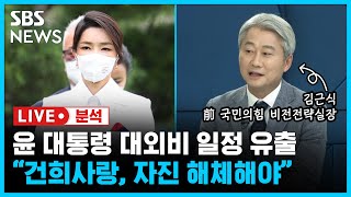 윤 대통령 대외비 일정 유출..김근식 \