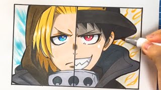 【炎炎の消防隊】森羅とアーサー描いてみた【Fire Force】