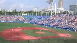 2012年6月3日　慶早戦7回裏 2連続タイムリー「若き血」