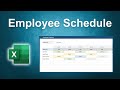 How to Build an Employee Schedule in Excel